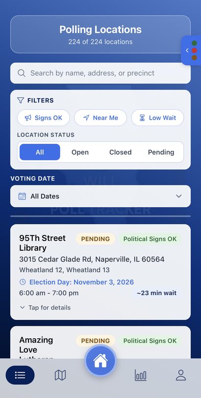 Will County polling places map with open locations near you